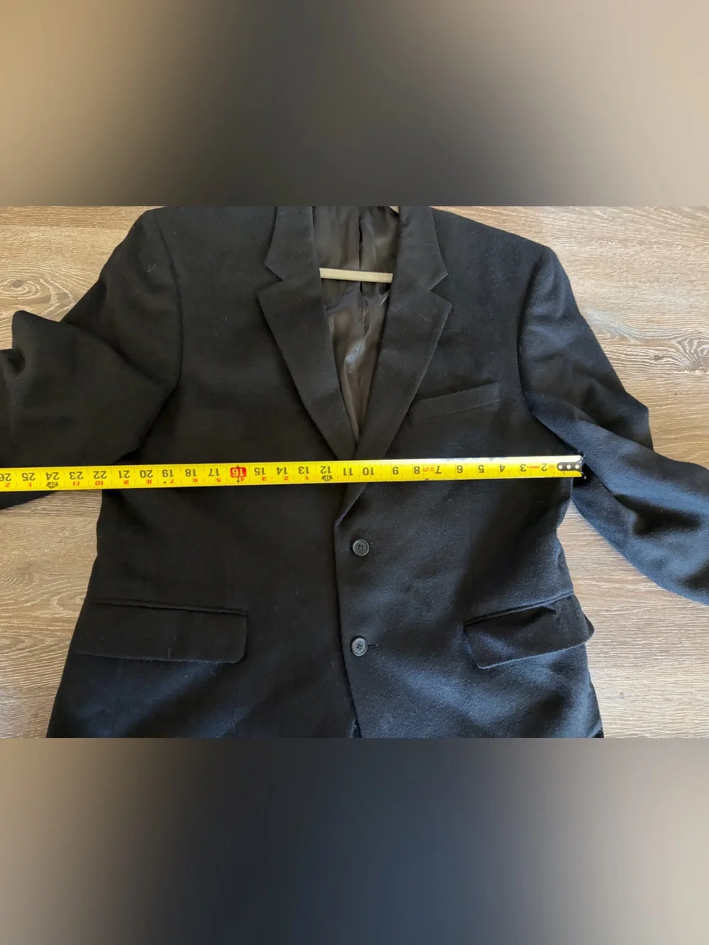 Jos. A Bank men’s camel hair blazer sport coat black preppy 44S